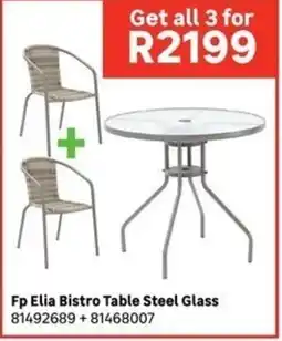 Leroy Merlin Fp Elia Bistro Table Steel Glass offer