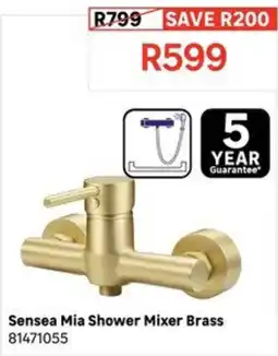 Leroy Merlin Sensea Mia Shower Mixer Brass offer