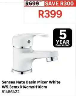 Leroy Merlin Sensea Natu Basin Mixer White offer