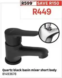 Leroy Merlin Quartz black basin mixer short body offer