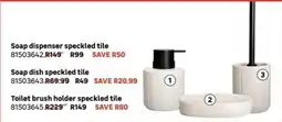 Leroy Merlin Soap dispenser speckled tile offer