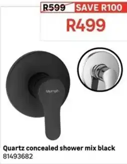 Leroy Merlin Quartz concealed shower mix black triumph offer