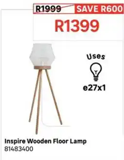 Leroy Merlin Inspire Wooden Floor Lamp offer