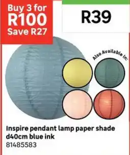 Leroy Merlin Inspire pendant lamp paper shade offer