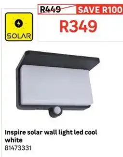 Leroy Merlin Inspire solar wall light led cool white offer