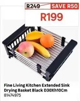 Leroy Merlin Fine Living Kitchen Extended Sink Drying Basket Black offer
