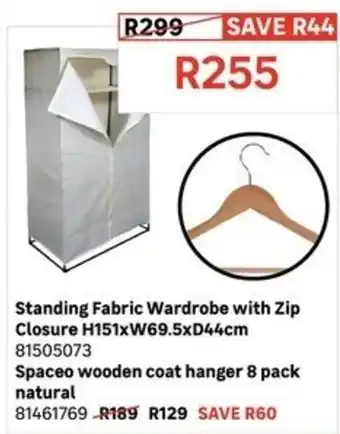 Spaceo wooden coat hanger 8 pack natural