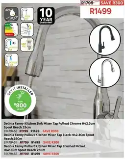 Leroy Merlin Delinia Fanny Kitchen Sink Mixer Tap Pullout Chrome offer