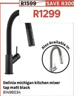 Leroy Merlin Delinia michigan kitchen mixer tap matt black offer