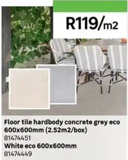 Leroy Merlin Floor tile hardbody concrete grey eco offer