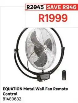 Leroy Merlin EQUATION Metal Wall Fan Remote Control offer