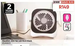 Leroy Merlin Equation mini fan usb 10cm black offer
