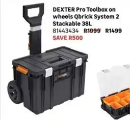 Leroy Merlin DEXTER Pro Toolbox on wheels Qbrick System 2 offer