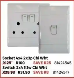 Leroy Merlin Socket 4x4 2x3p Cbi Wht offer