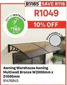 Leroy Merlin Awning Warehouse Awning Multiwall Bronze offer