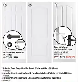 Leroy Merlin Door handle Rose Lina Black offer