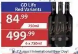 Big Save Liquor GD Life Red Variants offer