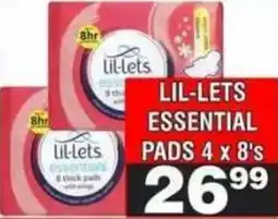 Advance Cash n Carry Lil-lets essential pads offer