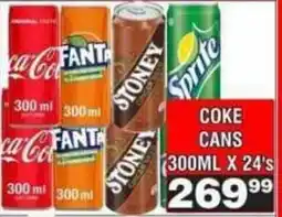Advance Cash n Carry Coke cans offer