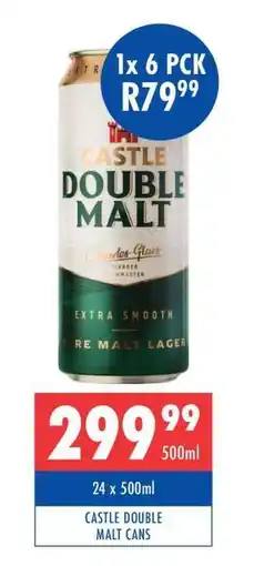 Ultra Liquors Castle Double Malt Cans offer