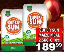 Advance Cash n Carry SUPER SUN MAIZE MEAL 2.5KG X 10's offer