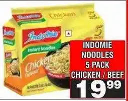 Advance Cash n Carry INDOMIE NOODLES 5 PACK CHICKEN / BEEF offer