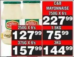 Advance Cash n Carry C&B Mayonnaise 750G X 6's offer