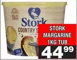 Advance Cash n Carry STORK MARGARINE 1KG TUB offer