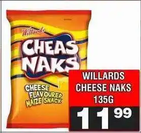 Advance Cash n Carry WILLARDS CHEESE NAKS 135G offer
