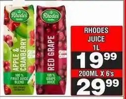 Advance Cash n Carry RHODES JUICE 1L offer