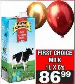 Advance Cash n Carry FIRST CHOICE MILK 1L X 6's offer
