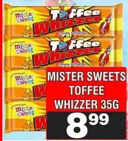 Advance Cash n Carry MISTER SWEETS TOFFEE WHIZZER 35G offer