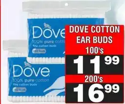 Advance Cash n Carry DOVE COTTON EAR BUDS 200's offer