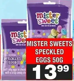 Advance Cash n Carry MISTER SWEETS SPECKLED EGGS 50G offer