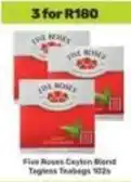 Game Five roses - ceylon blend tagless teabags 102s offer