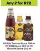 Game All gold - tomato sauce or bbq sauce or mustard sauce offer