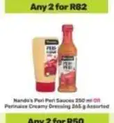 Game Nando's - peri peri sauces 250 ml or perinaise creamy dressing 265 g offer