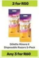 Game Gillette - minora ii disposable razors offer