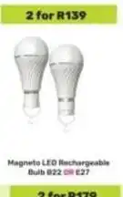 Game Magneto led rechargeable bulb b22 or e27 offer