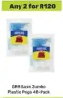 Game Jumbo - plastic pegs 48-pack offer