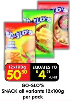 Shoprite Go-slo's Snack offer