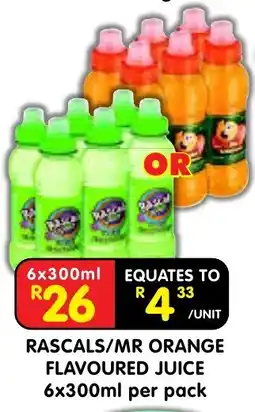 Shoprite Rascals/Mr Orange Flavoured Juice offer