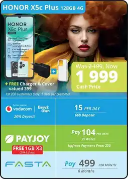 Cellucity Honor X5c Plus 128GB 4G offer