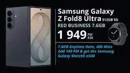 Cellucity Samsung Galaxy Z Fold8 Ultra 512GB 5G RED BUSINESS 7.6GB offer