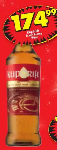 Shoprite Klipdrift Export Brandy offer