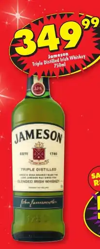 Shoprite Jameson Triple Distilled Irish Whiskey offer