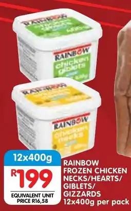 Shoprite RAINBOW FROZEN CHICKEN NECKS/HEARTS/GIBLETS/GIZZARDS offer