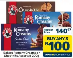 Pick n Pay Hypermarket Bakers Romany Creams or Choc-Kits Assorted offer