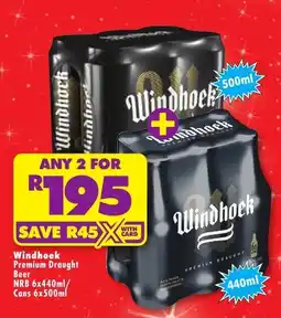 Shoprite Windhoek Premium Draught Beer offer