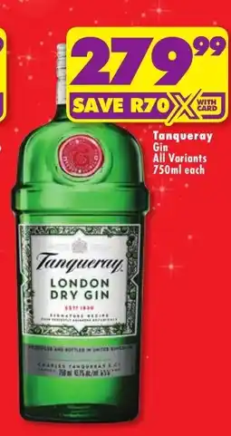 Shoprite Tanqueray Gin offer